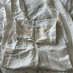 Aritzia White Linen Pants effortless pant